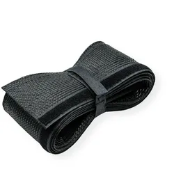 ROLINE PVC Gewebeschlauch für Kabelbündelung, mit Klettband, schwarz, 2,5 m