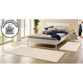 OTTO home Bettumrandung OTTO HOME "Wolly, Handweb Teppiche" Gr. 14, beige (natur), H:14mm, Obermaterial: 93% Wolle, 7% Polyester, Bettumrandungen, Bettvorleger, Wolle, handgewebt, Läufer-Set Wohnzimmer, Schlafzimmer