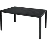 Mojawo Non-Wood Gartentisch Aluminium anthrazit / schwarz 150x80cm