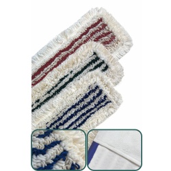 HOSPTIAL HYGIENE LOOP Moppbezug mit Deckblatt, Flachpressmopp aus Mischgewebe mit Baumwollrand, Breite: 40 cm, blau