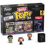 Funko Bitty Pop! Marvel - Hulk 4PK - Hulk, Black Widow, Hawkeye und eine Überraschungs-Mini-Figur - 0.9 Inch (2.2 cm) - Marvel Comics Sammlerstück Stapelbares Display-Regal Inklusive