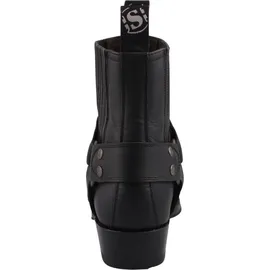 Sendra Herren Biker Stiefelette Schwarz - Schwarz - 47