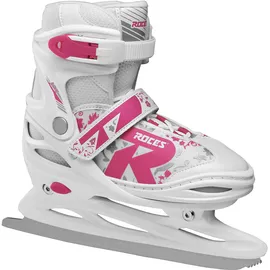 ROCES Kinder Jokey Ice 2.0 Girl Verstellbarer Schlittschuh, white-fuchsia, 30-33 EU