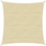 WINDHAGER Sonnensegel Capri Quadrat 5 x 5 m, (gleichschenkelig), Sonnenschutz für Garten & Terrasse, UV- und witterungsbeständig, Champagner,