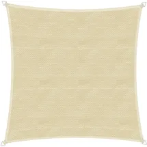 WINDHAGER Sonnensegel Capri Quadrat 5 x 5 m, (gleichschenkelig), Sonnenschutz für Garten & Terrasse, UV- und witterungsbeständig, Champagner,