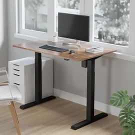 Ergo Office Sitz-Steh-Schreibtisch Tischgestell Elektrisch Höhenverstellbarer Schreibtisch max. Höhe 123 cm Touchpanel Bürotisch bis 70kg ohne Tischplatte Schwarz