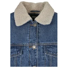 URBAN CLASSICS Oversized Sherpa Jeansjacke Clear Blue Washed 5XL
