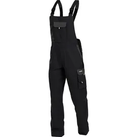 DASSY Zweifarbige Arbeitslatzhose, SCHWARZ/ZEMENTGRAU , Kurzgröße, Gr. 52