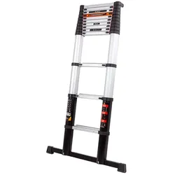 Teleskopleiter Batavia Professional 3,81 m 12 Sprossen besonders breite Sprossen, elektronischer Winkelindikator