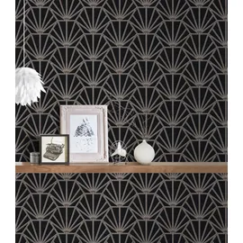 DANIEL HECHTER Designertapete 13 cm x 10 m schwarz 375281