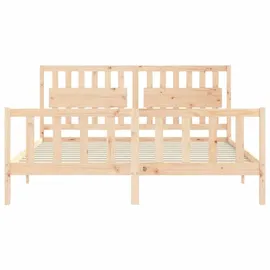 vidaXL Massivholzbett 180 x 200 cm Braun