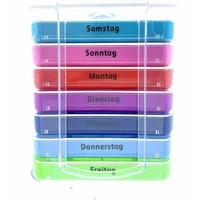 Pillendose 7 Tage Medikamentenbox 7 Farben Tablettenbox