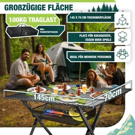 Kesser Campingtisch faltbar Schwarz