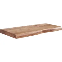 FineBuy Baumkante Akazie Holz Schweberegal Regal Massiv Hängeregal