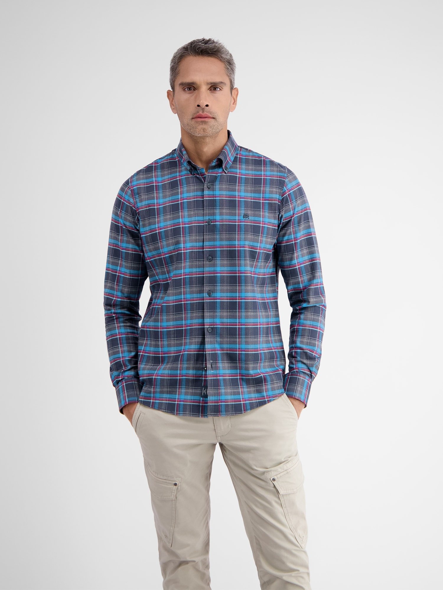 Langarmhemd » Langarmhemd, BIG FLANNELCHECK«, Gr. XXL, CLASSIC NAVY, , 53757866-XXL