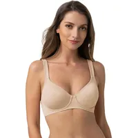 DORINA Lindsay Bügel-BH ohne Polsterung – Vollständige Abdeckung, Vorgeformte Cups, Weicher Mikrostoff, Verstellbare Träger für ganztägigen Komfort, Beige