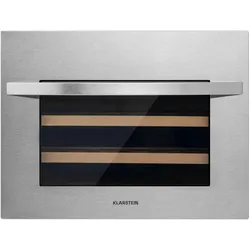 Klarstein Vinsider 24 Built-In Uno Weinkühlschrank Einbaugerät 1 Zone 24 Flaschen Edelstahl Edelstahl