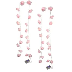 LED-Lichterkette I.GE.A. "Rose", rosa, Ø:6cm, Lichterketten