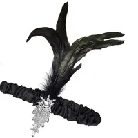 GOODS+GADGETS Charleston Haarreif 20er Jahre Outfit mit Feder für Burlesque Kostüm Verkleidung Kleid Outfit Accessoire (Haarband)