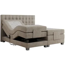 MKS Boxspringbett 160 x 200 cm H4 Beige