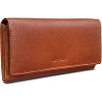 ROYALZ Lucia Vintage Leder Geldbörse Damen Texas Braun