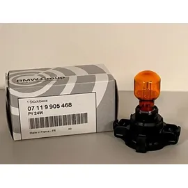 BMW Lampenfassung BMW Glühlampe Blinkleuchte PY24W Gelb 3er 4er 5er X3 X4 X5 07119905468, (1-St)