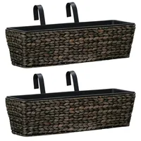 VidaXL Blumenkasten 2 Stk. Wasserhyazinthe Braun