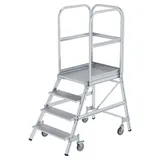 Günzburger Steigtechnik Aluminium Podestleiter Arbeitshöhe (max.): 3m Silber 32kg