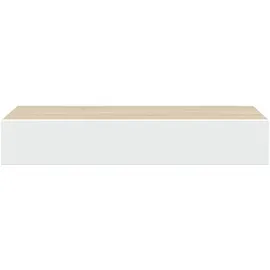 vidaXL Wandregal 60 x 23,5 x 10 cm Eichen-Optik und Weiß