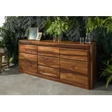 Massivmoebel24 Sideboard 185 x 80 x 40 cm Walnuss gewachst