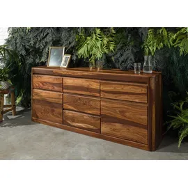 Massivmoebel24 Sideboard 185 x 80 x 40 cm Walnuss gewachst