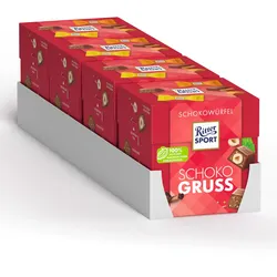 Ritter Sport Schokowürfel Schoko Gruss 176 g, 4er Pack