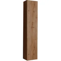 WELLTIME Hängeschrank WELLTIME "Hamburg", braun (eiche cadiz nb), B:25cm H:138cm T:26cm, FSC-zertifizierter Holzwerkstoff, Schränke, Hängeschrank, Badschrank mit 1 Tür, Höhe 138 cm, Breite 25 cm