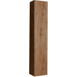 WELLTIME Hängeschrank WELLTIME "Hamburg", braun (eiche cadiz nb), B:25cm H:138cm T:26cm, FSC-zertifizierter Holzwerkstoff, Schränke, Hängeschrank, Badschrank mit 1 Tür, Höhe 138 cm, Breite 25 cm