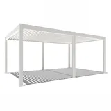 Weide Pergola Deluxe Plus m. LED ca. 600x400 cm Weiß Netzbetr