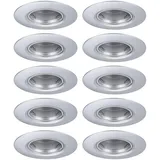Paulmann Einbauleuchte 10er-Pack rund 90mm GU10 max. 10x10W 230V dimmbar Chrom matt