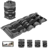 MSports® Gewichtsmanschette Gewichtsmanschetten Professional -einstellbar- Paar von 0,5 - 3 kg