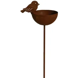 Badeko Gartenstecker Vogeltränke 120 cm Braun