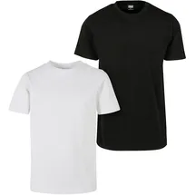 URBAN CLASSICS Kurzarm-T-Shirt 2 Einheiten White / Black 110-116 cm