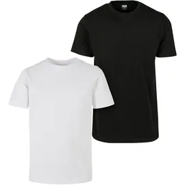 URBAN CLASSICS Kurzarm-T-Shirt 2 Einheiten White / Black 110-116 cm