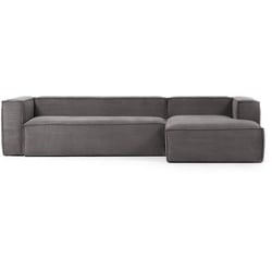 Kave Home Ecksofa Blok Cord Grau 330 x 174 cm