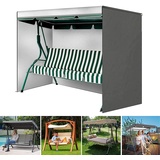 MeTikTok Hollywoodschaukel Pergola-Sonnendach, 3 Sitzer Abdeckung Für Hollywoodschaukeln Oxford Wasserdicht Winddicht Sonnendach Schutzhülle Schaukel Markisen Sonnenschirme,Grau,220x125x170cm