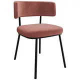 Mirjan24 Polsterstuhl, Rosa, Metall, 1-Sitzer, 58x75x57 cm, Esszimmer, Stühle, Esszimmerstühle, Vierfußstühle