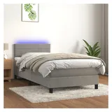 vidaXL Boxspringbett 100 x 200 cm Hellgrau