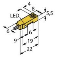 Turck Sensor bündig PNP, Schließer BI2-Q5,5K-AP6X
