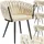 Tectake tectake® Set Esszimmerstuhl, Astano Samt, Knotendesign, schlanke Stahlbeine, 60,5 x 55 x 75 cm