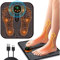 Fussmassagegerät EMS Fußmassagegerät,USB Tragbare Foot Massager Intelligente Massagematte mit 8 Modi 19 Einstellbare Frequenzen für die Durchblutung Muskelschmerzen