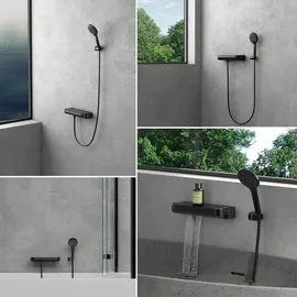 mai & mai Thermostat Badewannenarmatur Matt Schwarz
