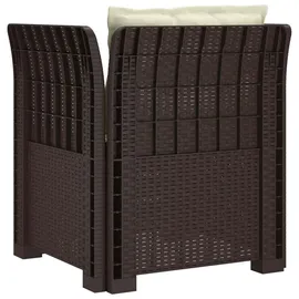 vidaXL 1-Sitzer Sessel 1 x 1 x 1 cm braun