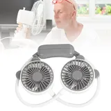 Tragbarer, Per Usb Aufladbarer Nackenventilator Mit Metallschlauch Und 2 Geschwindigkeitsstufen – Abs, 190 G, Weiß, 1 Stück